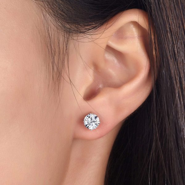 1 ct silver earrings dangle