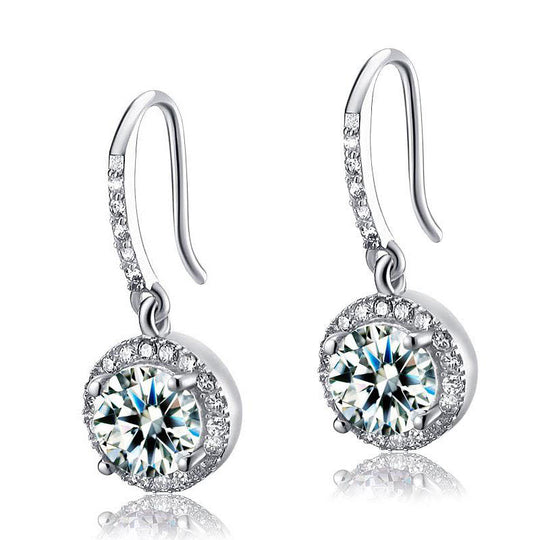1.5 carat dangle earrings
