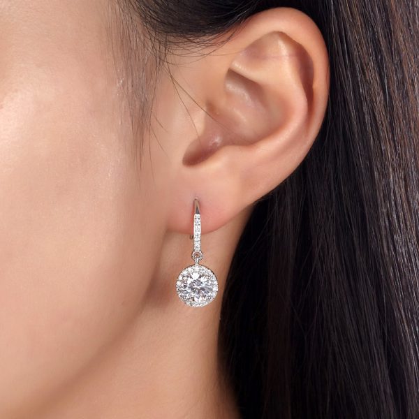 1.5 carat dangle earrings