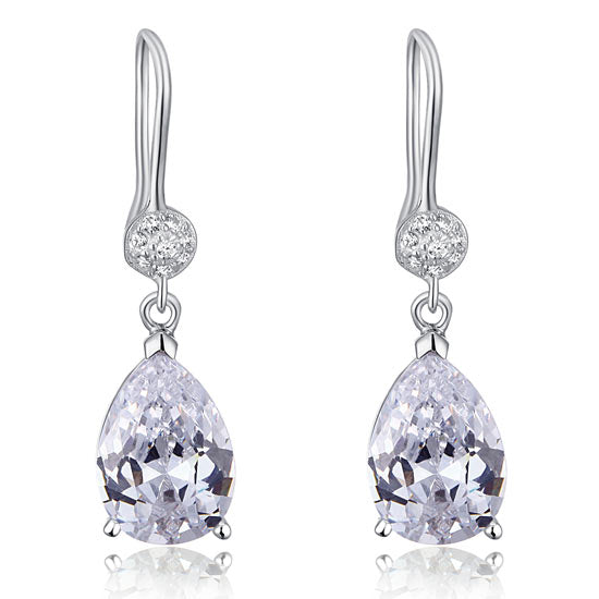 4 carart pear sterling silver earrings
