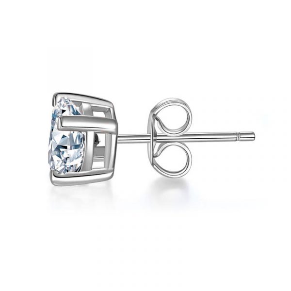 Moissanite Diamond Sterling Silver Earring