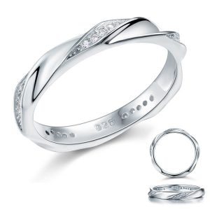 Twist sterling silver ring001