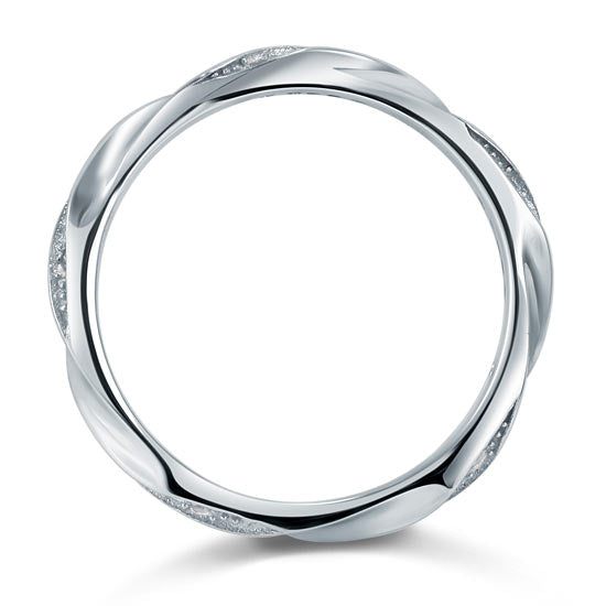 Twist sterling silver ring001