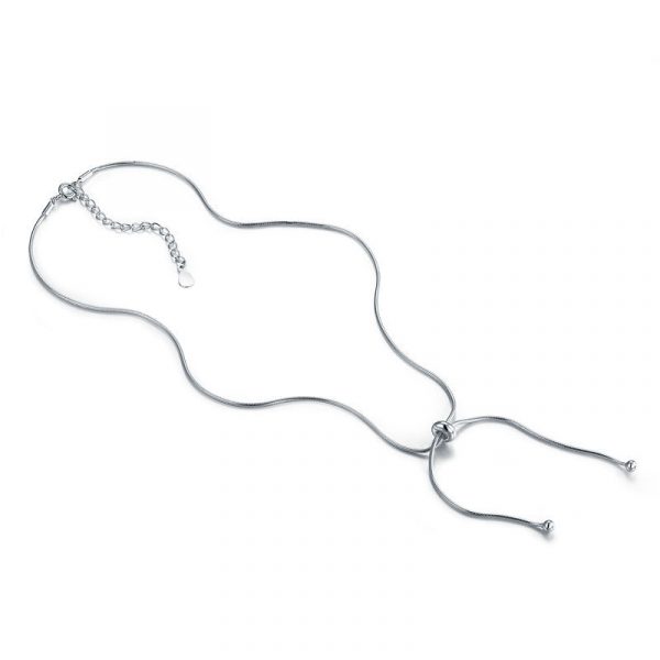 adjustable necklace silver