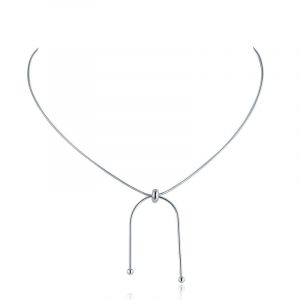 adjustable necklace silver