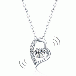 diamond silver necklace