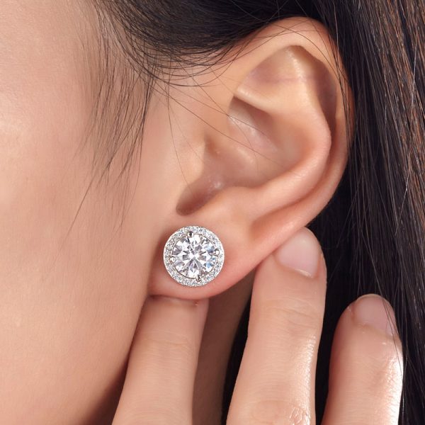 round silver earrings