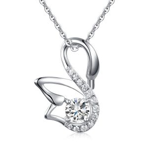 swan sterling silver pendant