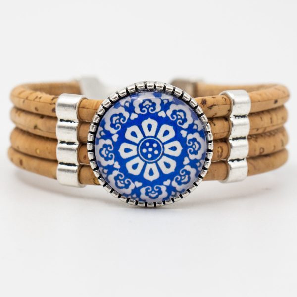 Blue cork jewellery set