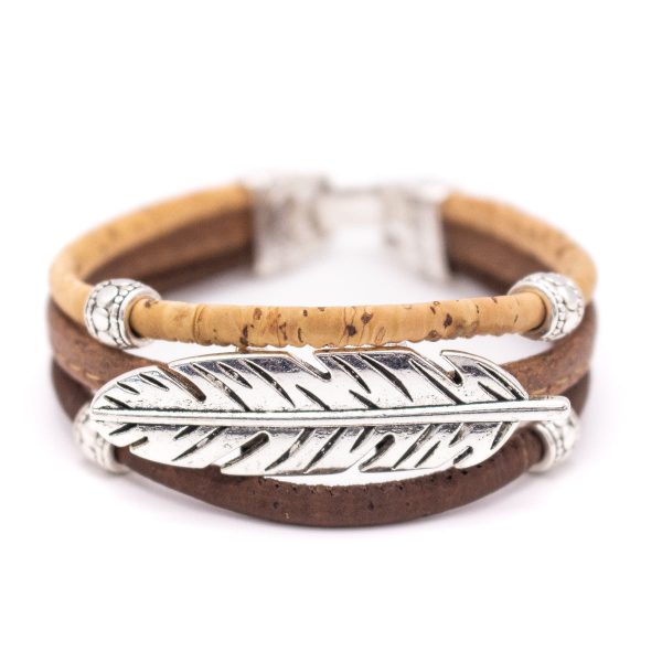 Feather Handmade Cork Bracelet